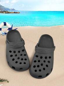 Sandalia Chancla Pantunfla Clogg EVA Cómoda hombre Ligera sandalias casuales, antideslizante y transpirable adecuadas para usar tanto en casa, como al aire libre, en el trabajo, para pasear y en la playa. - Negro - Ver 7