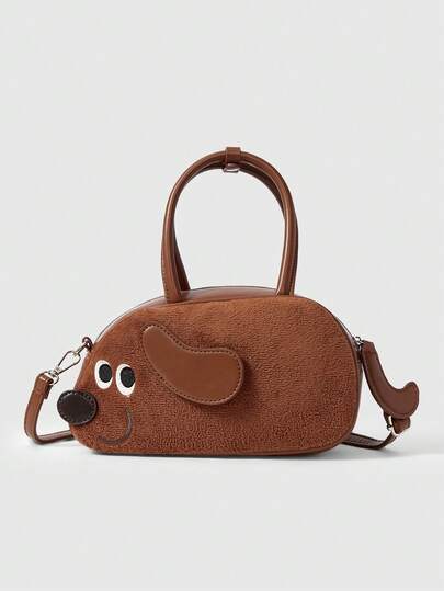 Kawaii Niche Design Handbag With Poodle Graphic
