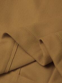 Manfinity Homme Men's Solid Color Long Sleeve Loose Casual Fall/Winter Going Out Fashion Overcoat, For Friends, Husband, Boyfriend Gifts