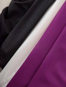 Plus Size Sweater Bodysuits - Purple - View 5
