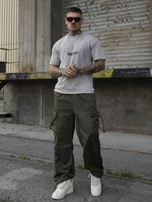 Artur Kramer T-shirt à manches courtes pour hommes, imprimé graphique vintage décontracté - Gris pâle - Voir 5