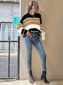 EMERY ROSE Áo len chui đầu phối màu thời trang mới nhất dành cho nữ thoải mái - Nhiều màu - Xem 4