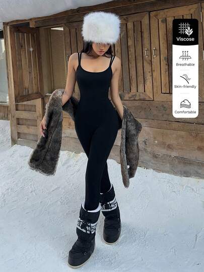 SHEIN Unity Leggings thermiques décontractés pour femmes, automne