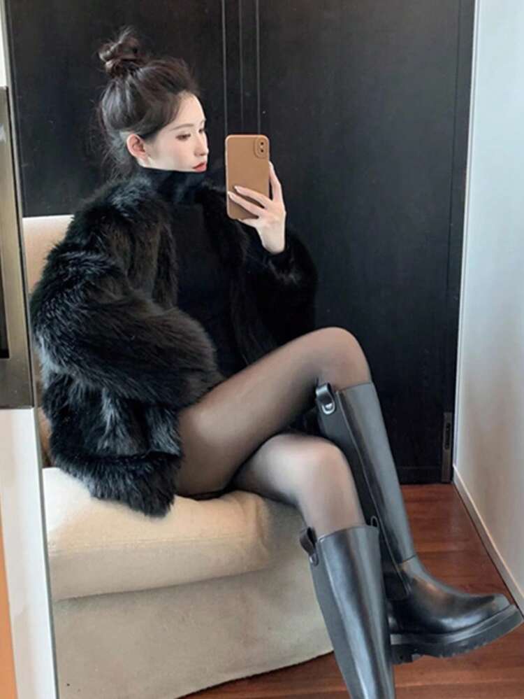 Collants noirs transparents, effet amincissant des jambes, doublure thermique, look opaque, collants épais sans pieds pour l'automne/hiver pour femmes, collants en polaire