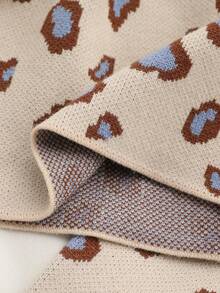 SHEIN Baby Girl Leopard Print Crew Neck Long Sleeve Knitted Dress And Knitted Pants Casual Outfit Baby Set Autumn Winter Season Puffed Sleeve Baby Outfit Cheetah Print Baby Clothes Neutral Baby Clothes Unisex 2026 Autumn And Winter Two Pieces Suit Cozy Pixies Baby Girl Set Baby Girl Knitted Outfits Baby Sweater Sets Knit Two Pieces Leopard Print Baby Clothes Autumn And Winter - Multicolor - View 7