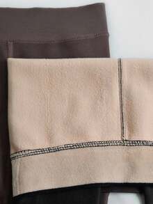 DAZY Collant neri trasparenti, effetto snellente delle gambe, foderati termicamente, aspetto opaco, collant senza piede spessi per l'autunno/inverno per le donne