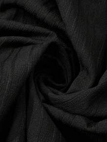 SHEIN Pantaloni casual a vita larga e gamba ampia con nodo in vita, per donne in gravidanza taglia curvy - nero - Visualizzare 7