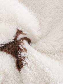 Cozy Pixies 新生女婴卡通恐龙印花保暖内衬圆领长袖连体衣 - 杏色 - 查看 6