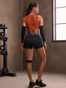Powerista Women's Backless Comfortable Sports Bra - Orange - View 3