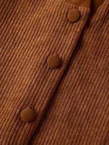 Ellevyn 女士优雅百搭衬衫式背心薄款西装外套，棕色拼布面料西装外套，复古英伦风法式优雅通勤西装外套 - 棕色 - 查看 4