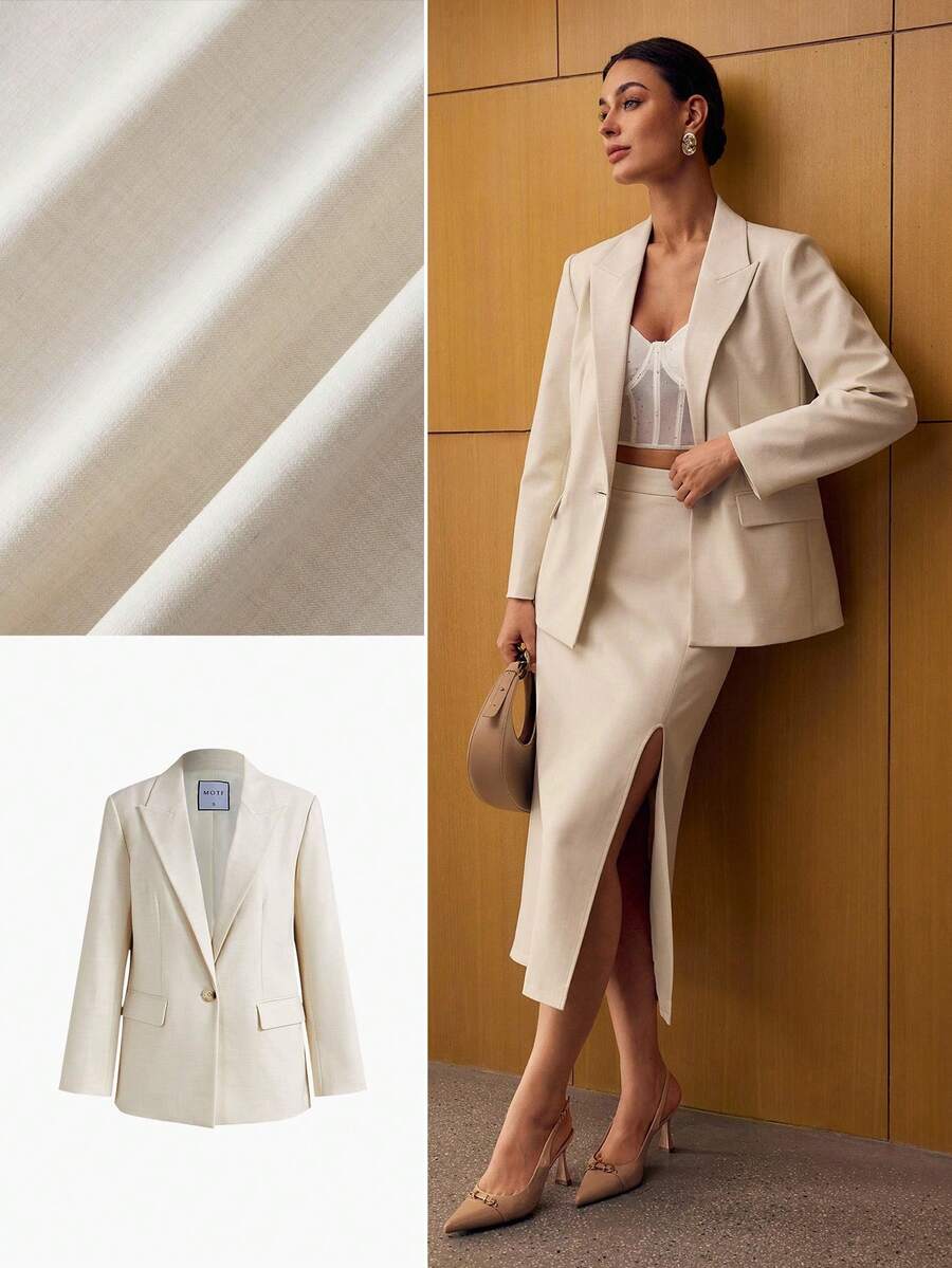 MOTF PREMIUM STRUCTURED SINGLE BUTTON BLAZER, FALL WINTER