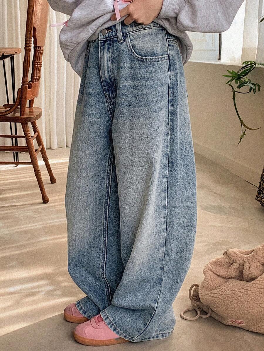 DAZY Tween Girls Flare Leg Jeans - Medium Wash - View 1