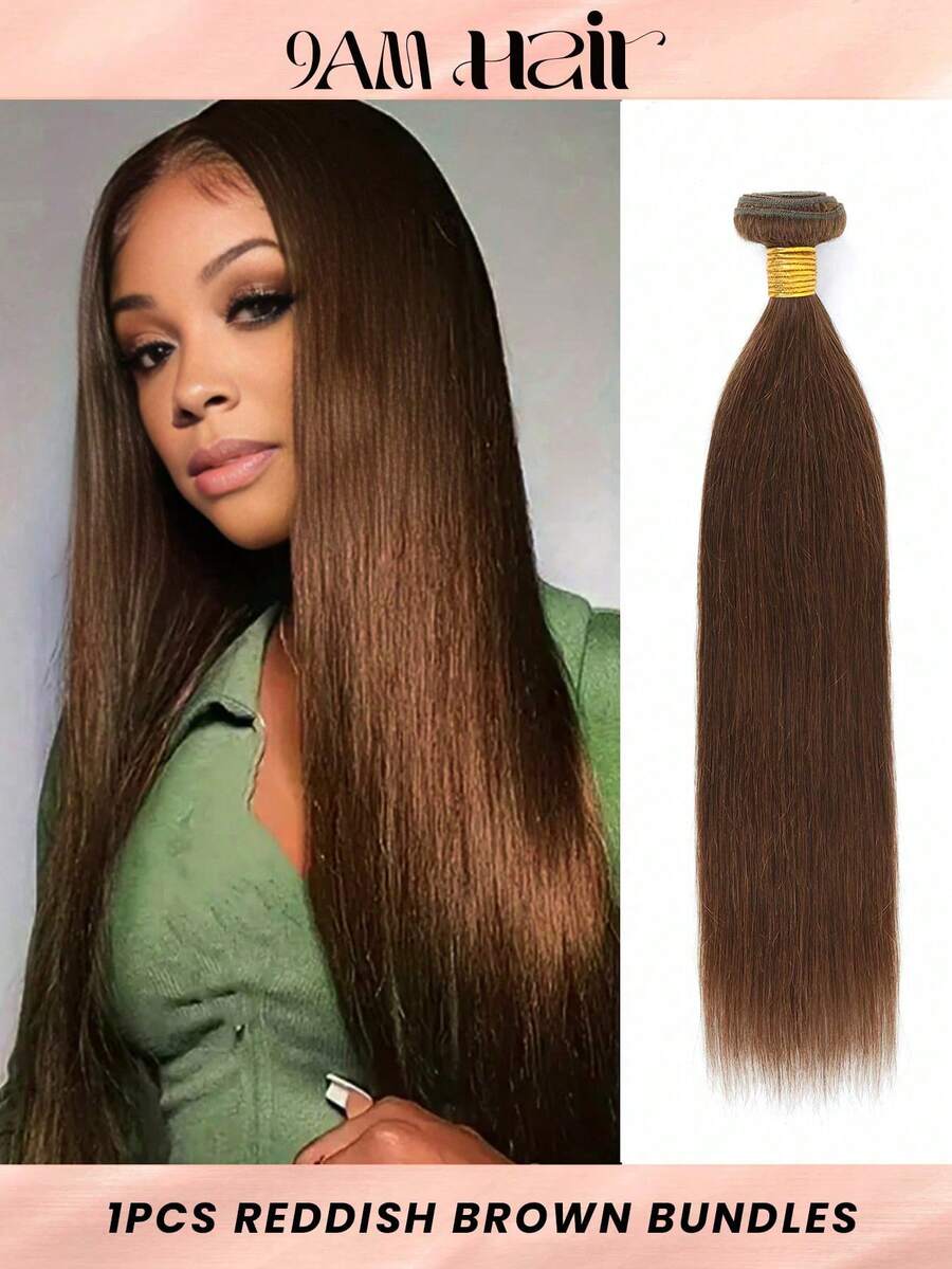 Reddish Brown Straight Human Hair Bundles 8-30 Inch Straight Human Hair Extensions For Women 1 Bundles Human Hair