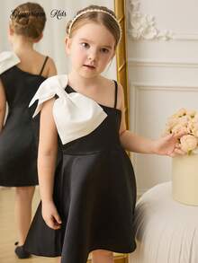 Glamorique Kids Young Girls Dress,Big BOW,ElegantNoble,Suitable For Formal Occasions, Stage, Piano Performance - Black - View 4