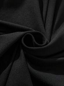 Manfinity ZONE917 1 Áo thun nam dáng rộng hở vai, màu đen - màu đen - Xem 6