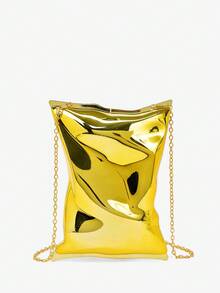 SHEIN SXY Metallisch elegante Party Clutch Tasche - Gold - Übersicht 2
