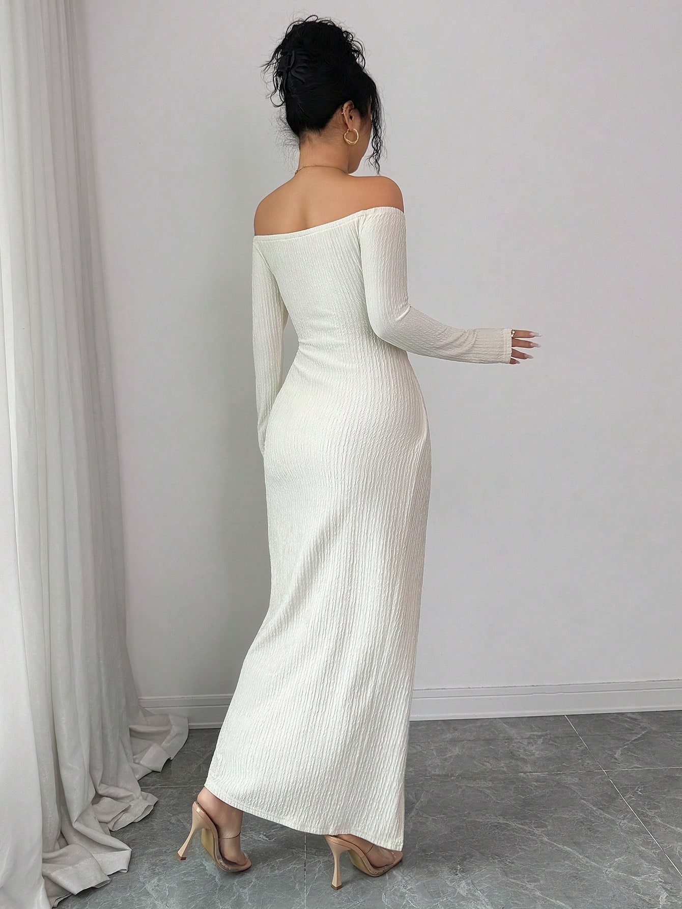 Rafferiza فستان حفلات أنيق للنساء مع تزيين معدني ل...