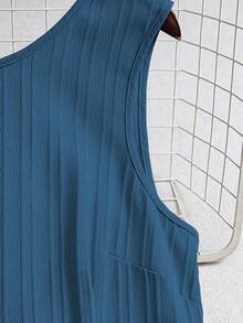 Women Midi Dresses - Blue - View 3