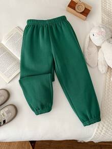 LMoss Kids LMoss 男童两件套针织圆领休闲卫衣和运动裤套装，绿白配色，绿色童装套装，两件套男童套装，男童休闲两件套，圣诞节，套头衫，舒适的秋冬款式 - 彩色 - 查看 5