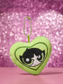 THE POWERPUFF GIRLS X SHEIN Cute Plush Pendant, Love Shape, Soft Material, Suitable For Hanging In Bags, Keychains, School Bags And Other Places, Suitable For Teenagers, Adults And Other Bubbles, Blossom, Buttercup,Gift Ideas - 彩色 - 查看 12