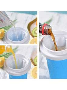 1pc - Make Your Own Smoothie Cup, Quick Iced Milkshake For Summer, Magic Smoothie Cup, Magic Slush Cup With Lid And Straw, Portable Smoothie Squeeze Cup, Double Silicone DIY Magic Smoothie Maker Squeeze Cup For Juice, Soda, Milk And Ice Cream, Gift - Multicolor - Ver 10