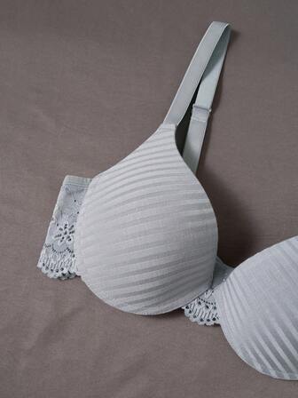 Empress Envy 女士纯色蕾丝拼接文胸三件套