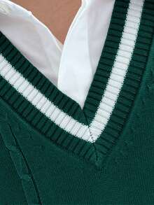 Claim Dot 男士秋冬休闲针织背心 - 綠色 - 查看 5