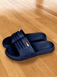Zapatillas antideslizantes para el baño, sandalias de hombre, Pantuflas de pareja,chanclas hombre, sandalias mujer, Sandalias de EVA para casa fáciles de poner, suaves y resistentes, diseño antideslizante perfectas para el día a día, la ducha, la piscina o la playa. - Azul Marino - Ver 6