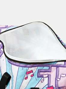 We Bare Bears X SHEIN Bolso de mano grande con capacidad y diseño de dibujos animados lindo para mujer, bolsa de viaje, bolso de fin de semana, bolsa de gimnasio impermeable de gran capacidad