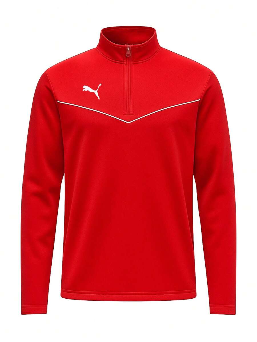Puma Teamrise Men's 1/4 Zip Sweatshirt Red - Red - View 1
