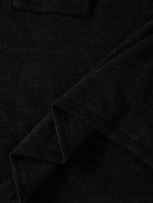 SHEIN Maternity Solid Color Minimalist Casual Sweater - Black - View 3