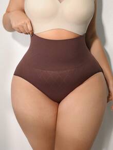 NudeFit Women's Plus Size Shapewear Bottoms High-Waisted Briefs - Chocolate Brown - View 5