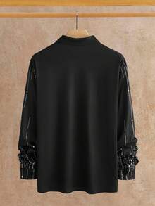 Manfinity VCAY Men's Casual Rhinestone Print All-Over Print Shirt, Long Sleeve Top - Multicolor - View 2