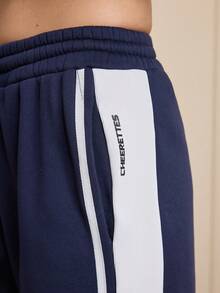 Cheerettes 秋冬女士保暖加厚运动裤 - 藍白色 - 查看 6