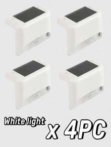 4 件/8 件/12 件/16 件户外太阳能装饰灯、1 个 LED 白光/暖光、甲板灯 - 黑色/白色外壳、壁灯、户外花园栅栏灯、景观露台太阳能楼梯灯万圣节圣诞节感恩节礼物