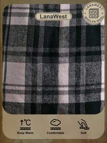 LanaWest Falda A-Line a cuadros casual para mujer, minimalista y de moda, adecuada para uso diario