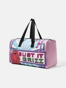 We Bare Bears X SHEIN Bolso de mano grande con capacidad y diseño de dibujos animados lindo para mujer, bolsa de viaje, bolso de fin de semana, bolsa de gimnasio impermeable de gran capacidad