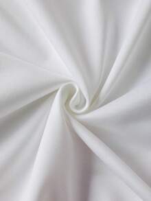 THE POWERPUFF GIRLS X SHEIN 少女可爱卡通女孩字母图案圆领落肩长袖针织白色卫衣 - 白色 - 查看 7