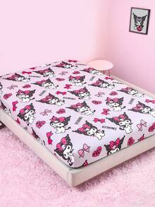 HELLO KITTY AND FRIENDS | SHEIN 1件灰色全页印花床垫，多种尺寸可选，适用于单人床/双人床/大号床/特大号床，舒适柔软，透气保暖，可机洗 - 灰色 - 查看 5