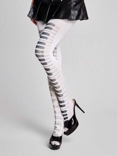 ROMWE Grunge Punk 1pc Asymmetric Sexy Stockings/Pantyhose/Leggings For Women