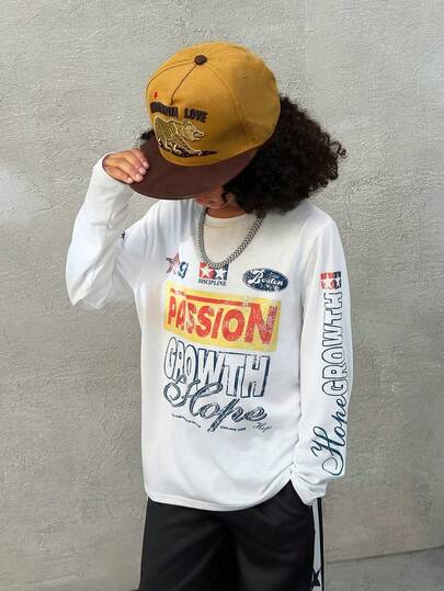 Coolane Kids Tween Boy 1pc,Casual Sports Street Comfortable,Round Neck Long Sleeve T-Shirt, Jersey Racing Print Pattern Lightweight T-Shirt, Suitable For Casual,Back To School; Fall;; Fall Jackets; Fall Autumn/Winter