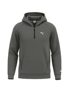 Puma Men's 1/4 Zip Hooded Grey - Grey - View 1