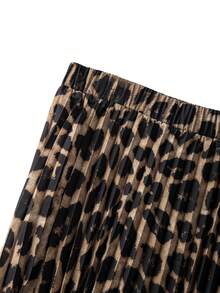 GlowEve CURVE 大码女式时尚优雅复古休闲豹纹百褶裙 - 彩色 - 查看 6