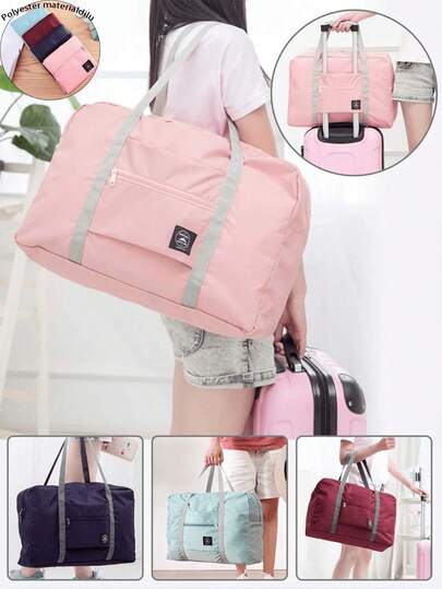 1pc Foldable Travel Bags Unisex Storage Bag Portable Women Handbags Men Large Capacity Luggage Bags Multifunctional Travel Accessories.Portable Travel Multifunctional Airplane Bag-Easily Store Your Clothes