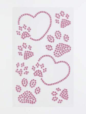 Kawaii 1pc Lace Bow, Heart, Star, Bow, Diamond Glitter & Facial Jewel Stickers
