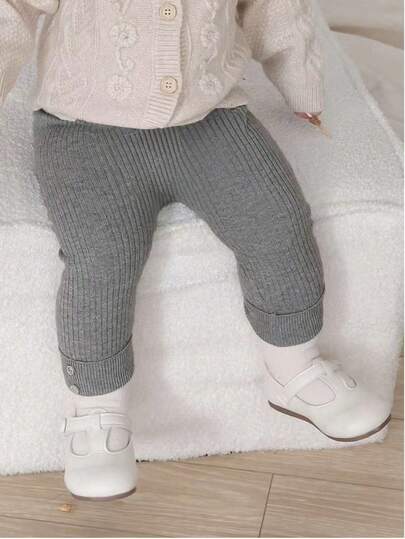 DAZY 女婴休闲纯色紧身打底裤，百搭日常穿着，韩版秋季