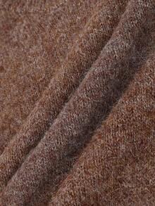 GlowEve Chaleco de punto casual de cuello redondo de unicolor para mujer, otoño/invierno