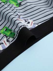 Fantacosmos 4pcs/Pack Cartoon Dinosaur Print Comfortable Soft Boxer Briefs For Teenage Boys