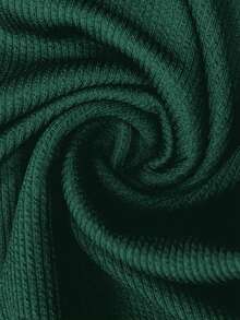 Franclia Elegant Commuter Solid Color Ruched Fishtail Skirt - Dark Green - View 6