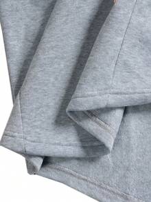 Manfinity Homme Loose Fit Men's Patched Detail Sweatshirt And Drawstring Waist Sweatpants 2 Piece Set Jogger Sweat Suit